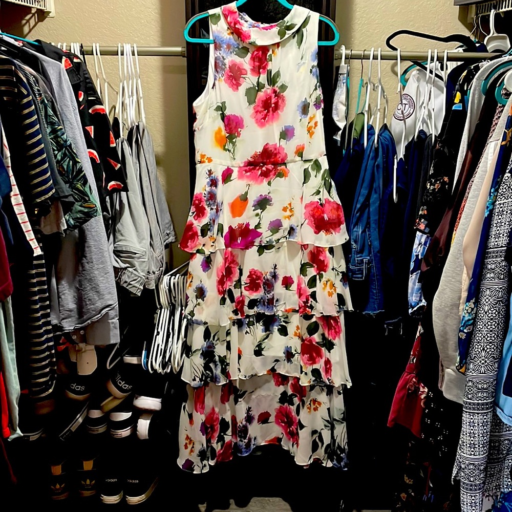 NWOT tiered floral dress